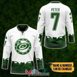 Personalized Carolina Hurricanes 2022 St Patrick Day Hockey Jersey, Trending Gifts For Fans - Vesles2014s 3