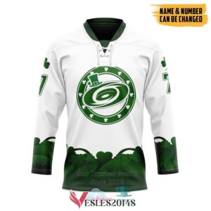 Personalized Carolina Hurricanes 2022 St Patrick Day Hockey Jersey, Trending Gifts For Fans - Vesles2014s