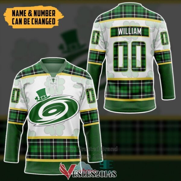 Personalized Carolina Hurricanes St Patrick Day Hockey Jersey, Trending Gifts For Fans - Vesles2014s 2