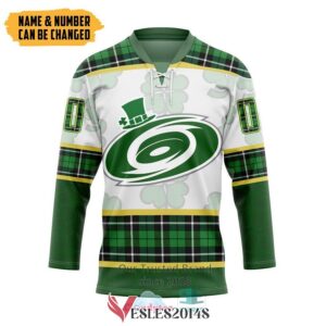 Personalized Carolina Hurricanes St Patrick Day Hockey Jersey, Trending Gifts For Fans - Vesles2014s