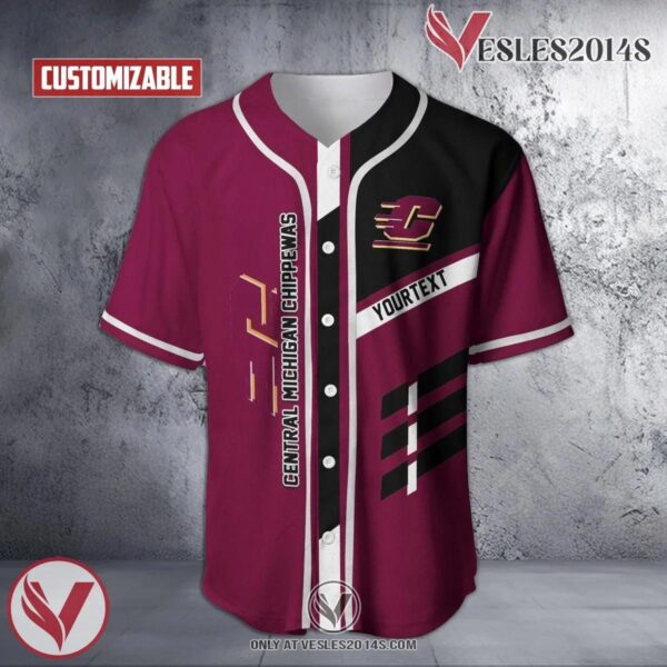Personalized Central Michigan Chippewas NCAA Baseball Jersey, Unique Gifts For Fans - Vesles2014s