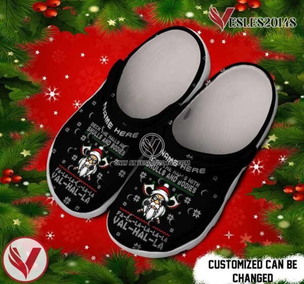 Personalized Christmas Deck The Halls With Skulls And Bodies Clog Shoes, Unique Gift From  Vesles2014S