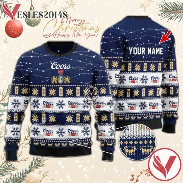 Personalized Christmas Twinkle Lights Coors Banquet Christmas Sweater, Unique Winter Outfits For Fans - Vesles2014S  1
