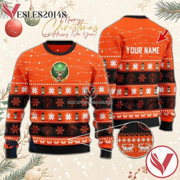 Personalized Christmas Twinkle Lights Jagermeister Christmas Sweater, Unique Winter Outfits For Fans - Vesles2014S  1