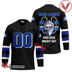 Personalized Cold Bud Light Hockey Guy Jersey - Vesles2014S
