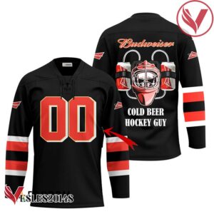 Personalized Cold Budweiser Hockey Guy Jersey - Vesles2014S