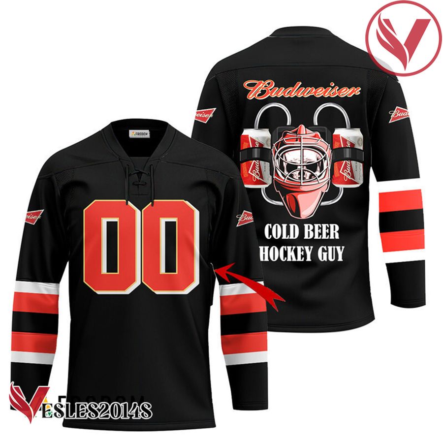Personalized Cold Budweiser Hockey Guy Jersey - Vesles2014S