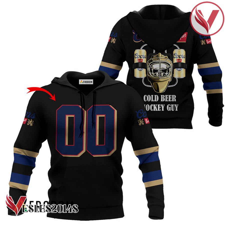 Personalized Cold Coors Banquet Hockey Guy Hoodie & Zip Hoodie - Vesles2014S