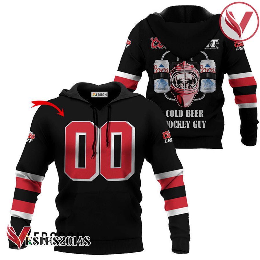 Personalized Cold Coors Light Hockey Guy Hoodie & Zip Hoodie - Vesles2014S