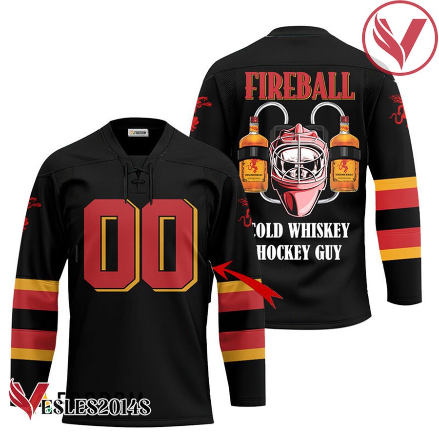 Personalized Cold Fireball Whiskey Hockey Guy Jersey - Vesles2014S