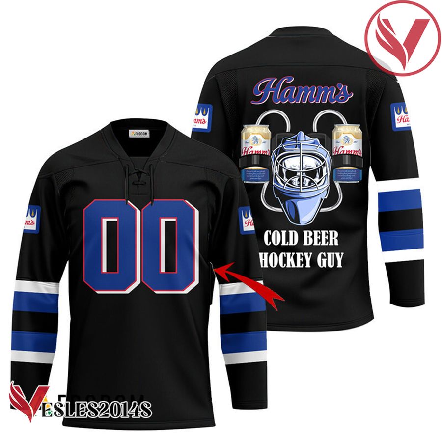 Personalized Cold Hamm's Beer Hockey Guy Jersey - Vesles2014S