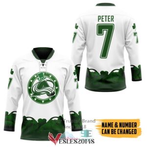 Personalized Colorado Avalanche 2022 St Patrick Day Hockey Jersey, Trending Gifts For Fans - Vesles2014s 2