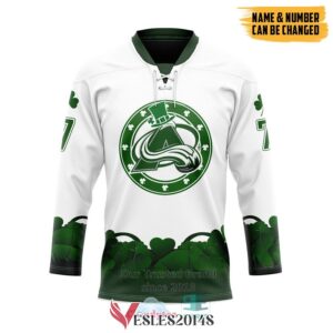 Personalized Colorado Avalanche 2022 St Patrick Day Hockey Jersey, Trending Gifts For Fans - Vesles2014s
