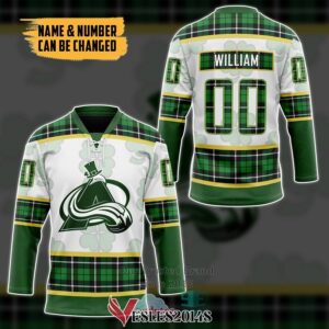 Personalized Colorado Avalanche St Patrick Day Hockey Jersey, Trending Gifts For Fans - Vesles2014s 2