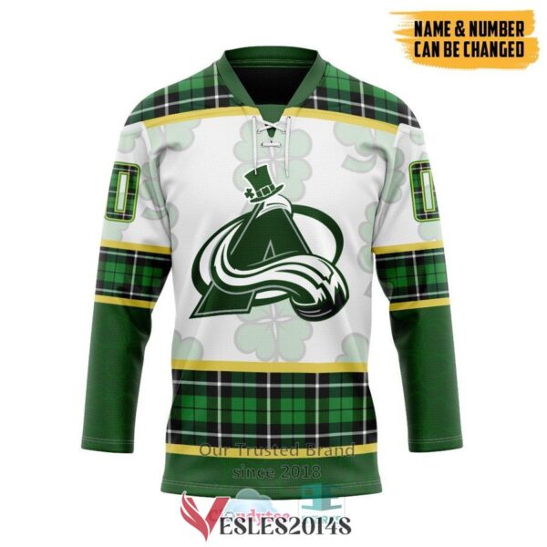 Personalized Colorado Avalanche St Patrick Day Hockey Jersey, Trending Gifts For Fans - Vesles2014s