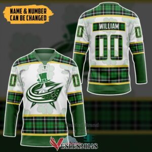 Personalized Columbus Blue Jackets St Patrick Day Hockey Jersey, Trending Gifts For Fans - Vesles2014s 2