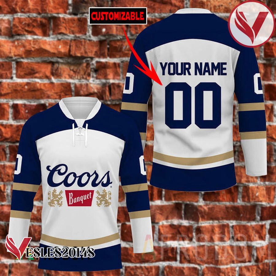 Personalized Coors Banquet Beer Hockey Jersey - Vesles2014S