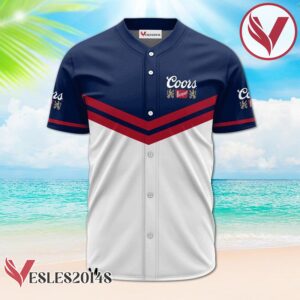 Personalized Coors Banquet Blue And White Baseball Jersey, Perfect Gifts For Fans - Vesles2014S 2