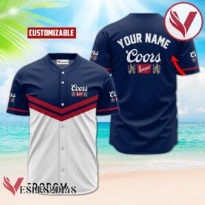 Personalized Coors Banquet Blue And White Baseball Jersey, Perfect Gifts For Fans - Vesles2014S