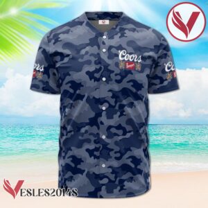 Personalized Coors Banquet Blue Camouflage Baseball Jersey, Perfect Gifts For Fans - Vesles2014S 2