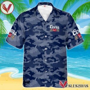 Personalized Coors Banquet Blue Camouflage Hawaiian Shirt, Best Summer Gifts For Fans - Vesles2014S 1