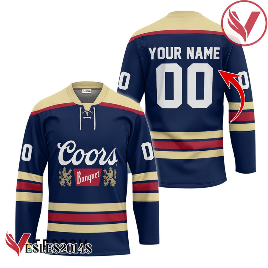 Personalized Coors Banquet Blue Hockey Jersey - Vesles2014S