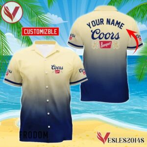 Personalized Coors Banquet Gradient Hawaiian Shirt, Best Summer Gifts For Fans - Vesles2014S