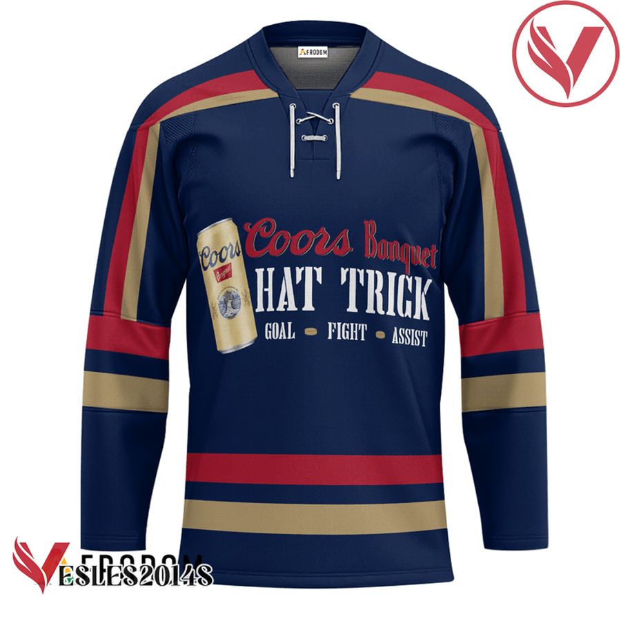 Personalized Coors Banquet Hat Trick Hockey Jersey - Vesles2014S 1