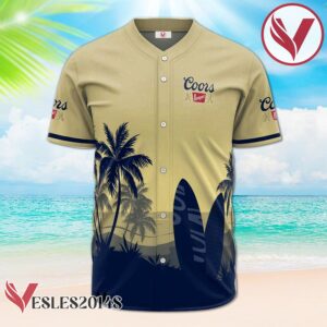 Personalized Coors Banquet Palm Tree Surfboard Baseball Jersey, Perfect Gifts For Fans - Vesles2014S 2