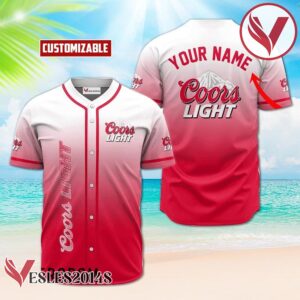 Personalized Coors Light Gradient Baseball Jersey, Perfect Gifts For Fans - Vesles2014S