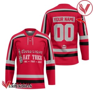 Personalized Coors Light Hat Trick Hockey Jersey - Vesles2014S
