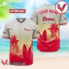 Personalized Coors Light Palm Tree Surfboard Baseball Jersey, Perfect Gifts For Fans - Vesles2014S
