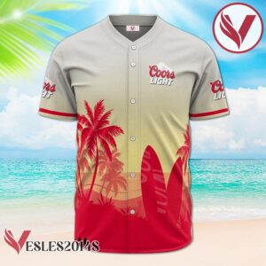 Personalized Coors Light Palm Tree Surfboard Baseball Jersey, Perfect Gifts For Fans - Vesles2014S 2