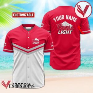 Personalized Coors Light Red And White Baseball Jersey, Perfect Gifts For Fans - Vesles2014S