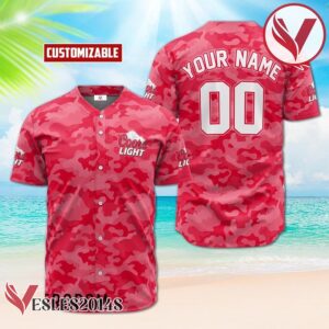 Personalized Coors Light Red Camouflage Baseball Jersey, Perfect Gifts For Fans - Vesles2014S