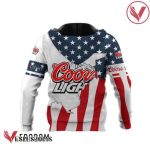 Personalized Coors Light USA Flag Hoodie & Zip Hoodie - Vesles2014S 3