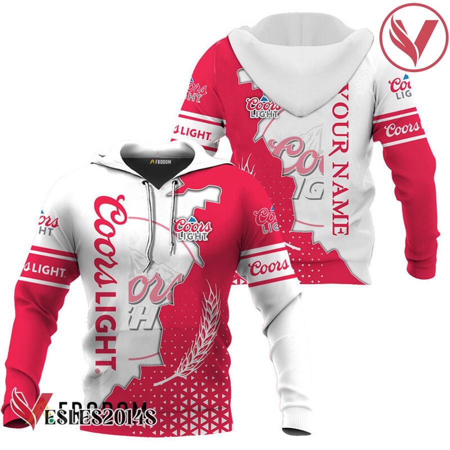 Personalized Coors Light White And Red Cracking Hoodie & Zip Hoodie - Vesles2014S