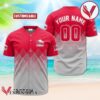Personalized Coors Light White And Red Halftone Baseball Jersey, Perfect Gifts For Fans - Vesles2014S