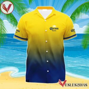 Personalized Corona Extra Gradient Hawaiian Shirt, Best Summer Gifts For Fans - Vesles2014S 1