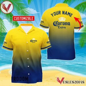 Personalized Corona Extra Gradient Hawaiian Shirt, Best Summer Gifts For Fans - Vesles2014S