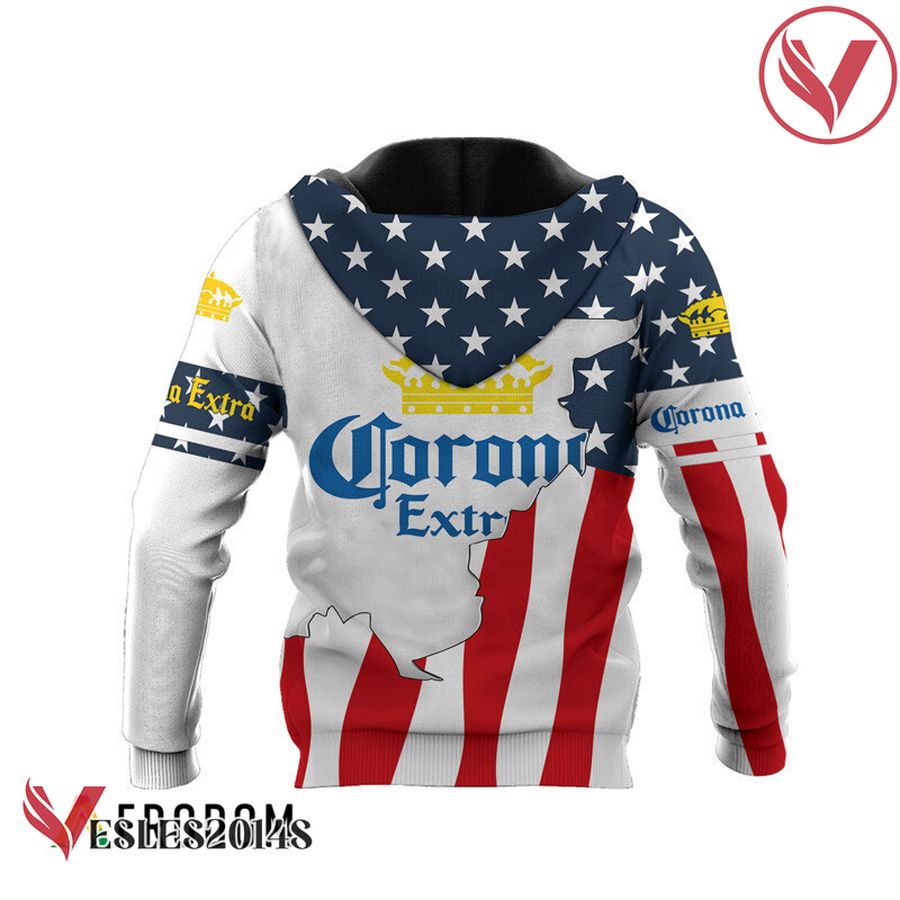Personalized Corona Extra USA Flag Hoodie & Zip Hoodie - Vesles2014S 3