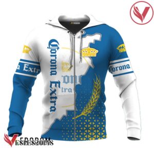 Personalized Corona Extra White And Blue Cracking Hoodie & Zip Hoodie - Vesles2014S 2
