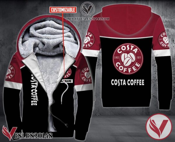 Personalized Costa Coffee Uniform Fleece Hoodie, Unique Gifts For Employee - Vesles2014S 1