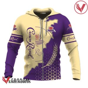 Personalized Crown Royal Beige And Purple Cracking Hoodie & Zip Hoodie - Vesles2014S 2