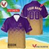 Personalized Crown Royal Beige And Purple Halftone Hawaiian Shirt, Best Summer Gifts For Fans - Vesles2014S