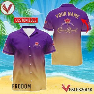 Personalized Crown Royal Gradient Hawaiian Shirt, Best Summer Gifts For Fans - Vesles2014S