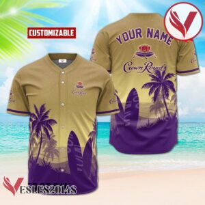 Personalized Crown Royal Palm Tree Surfboard Baseball Jersey, Perfect Gifts For Fans - Vesles2014S