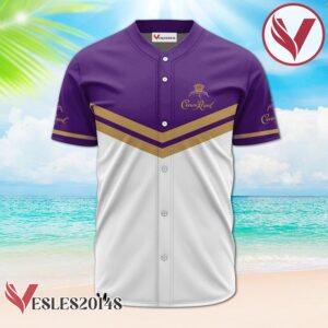 Personalized Crown Royal Purple And White Baseball Jersey, Perfect Gifts For Fans - Vesles2014S 2