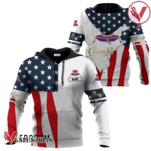 Personalized Crown Royal USA Flag Hoodie & Zip Hoodie - Vesles2014S