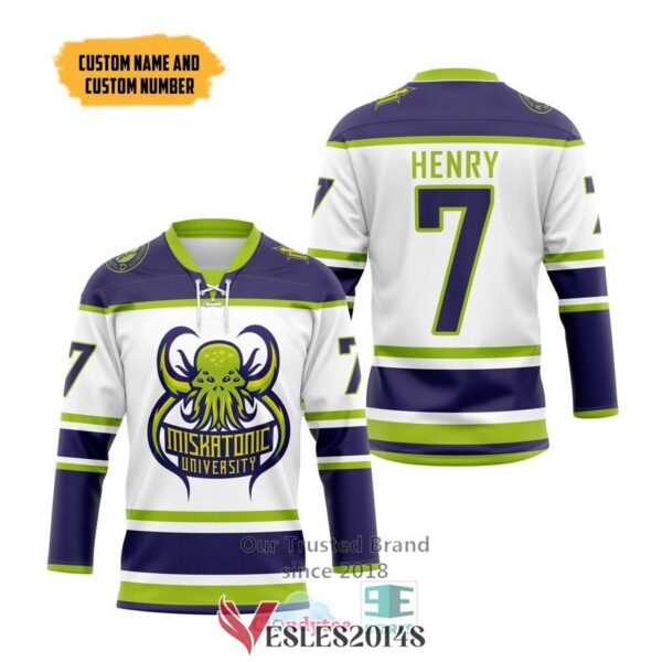 Personalized Cthulhu Miskatonic Ver 3 Hockey Jersey, Trending Gifts For Fans - Vesles2014s 2